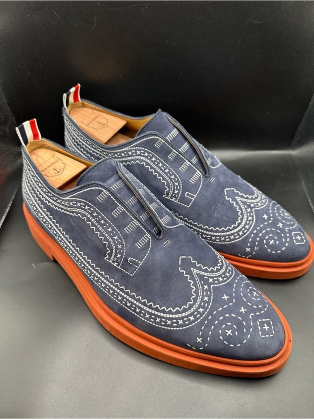 Thom Browne Stitched Laser Cut Oxfords EU45